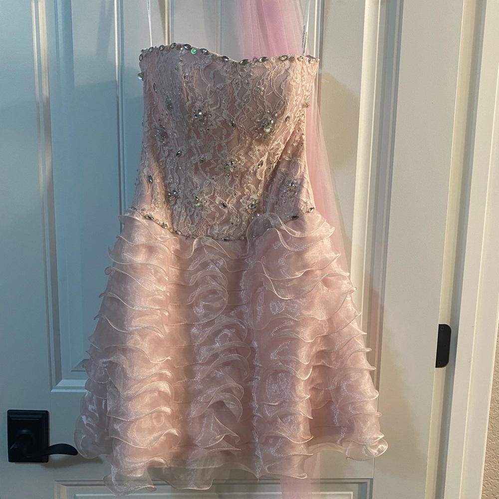 Short Pink Prom dress